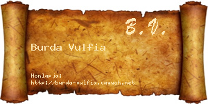 Burda Vulfia névjegykártya